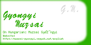 gyongyi muzsai business card